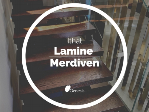 İthal Ahşap Lamine Merdiven